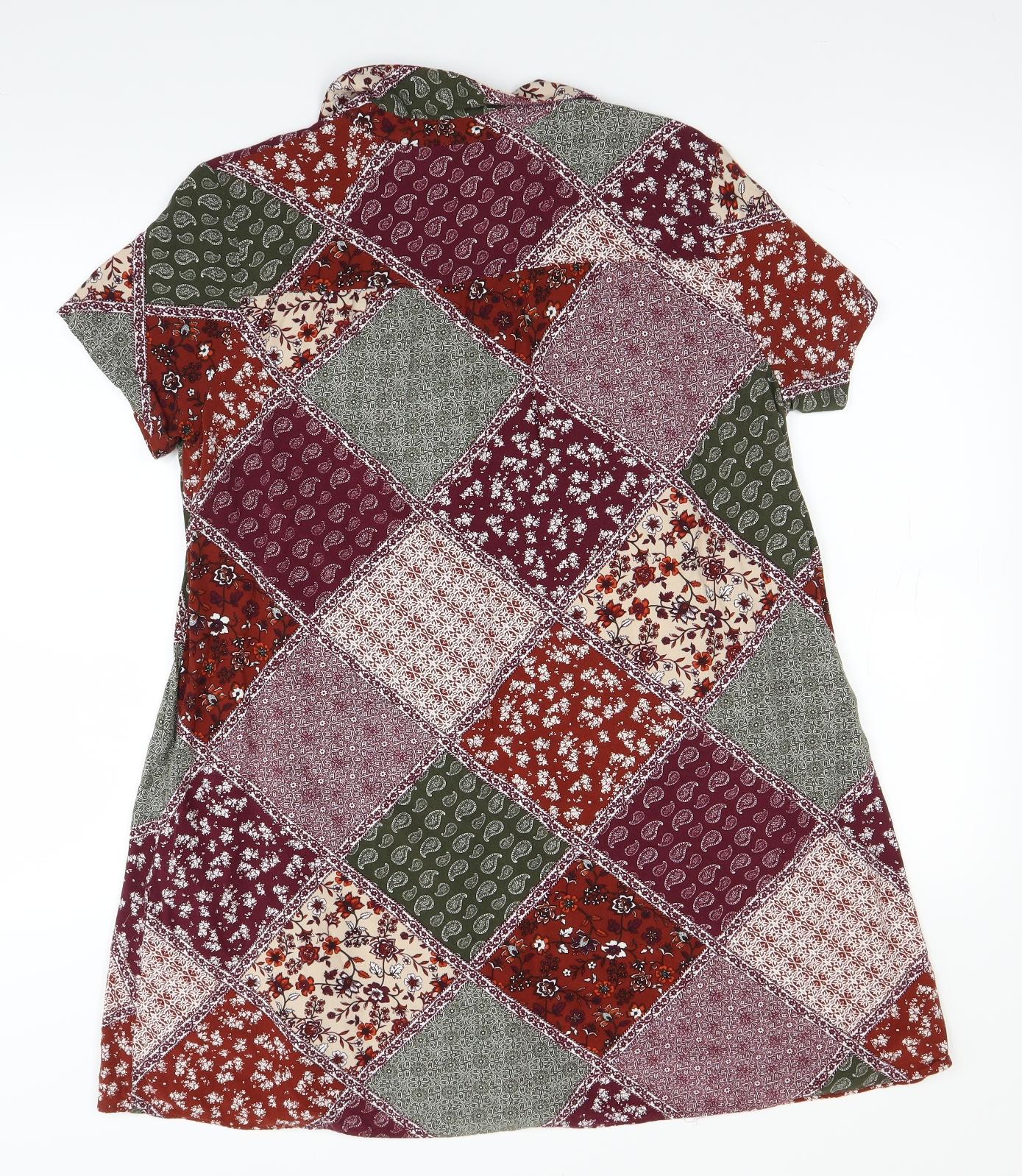 Lefties Womens Red Paisley  A-Line  Size M
