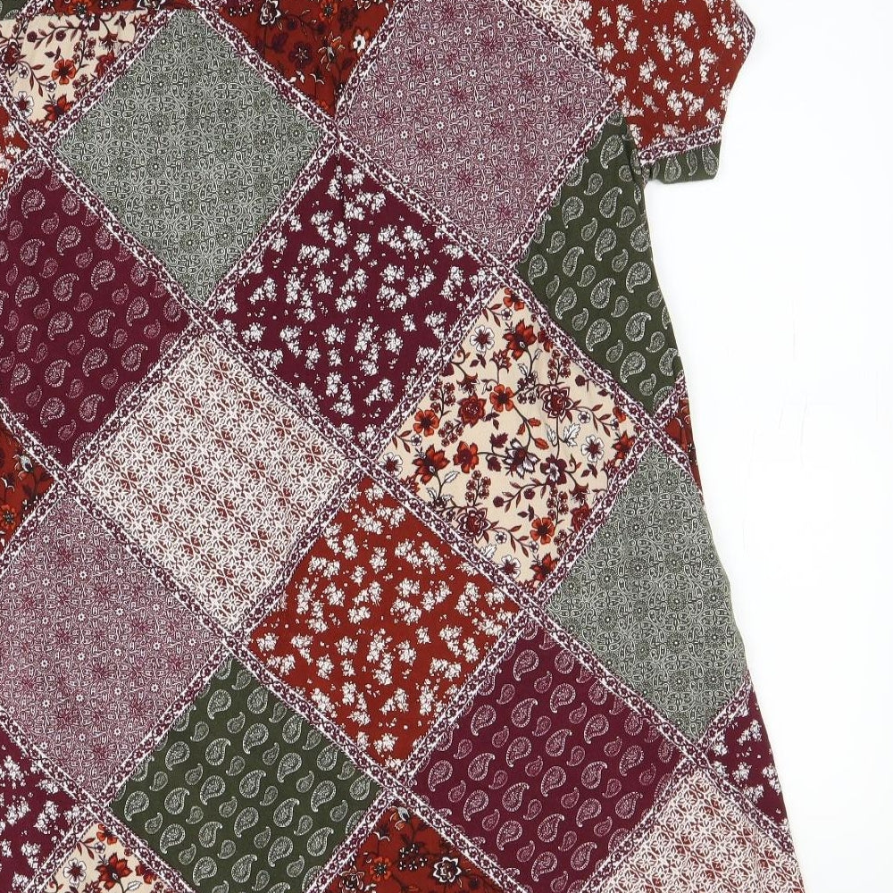 Lefties Womens Red Paisley  A-Line  Size M