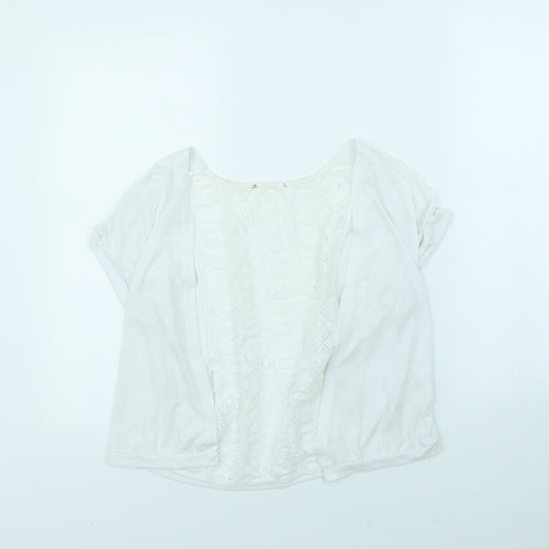 George Womens White   Cardigan Jumper Size 16