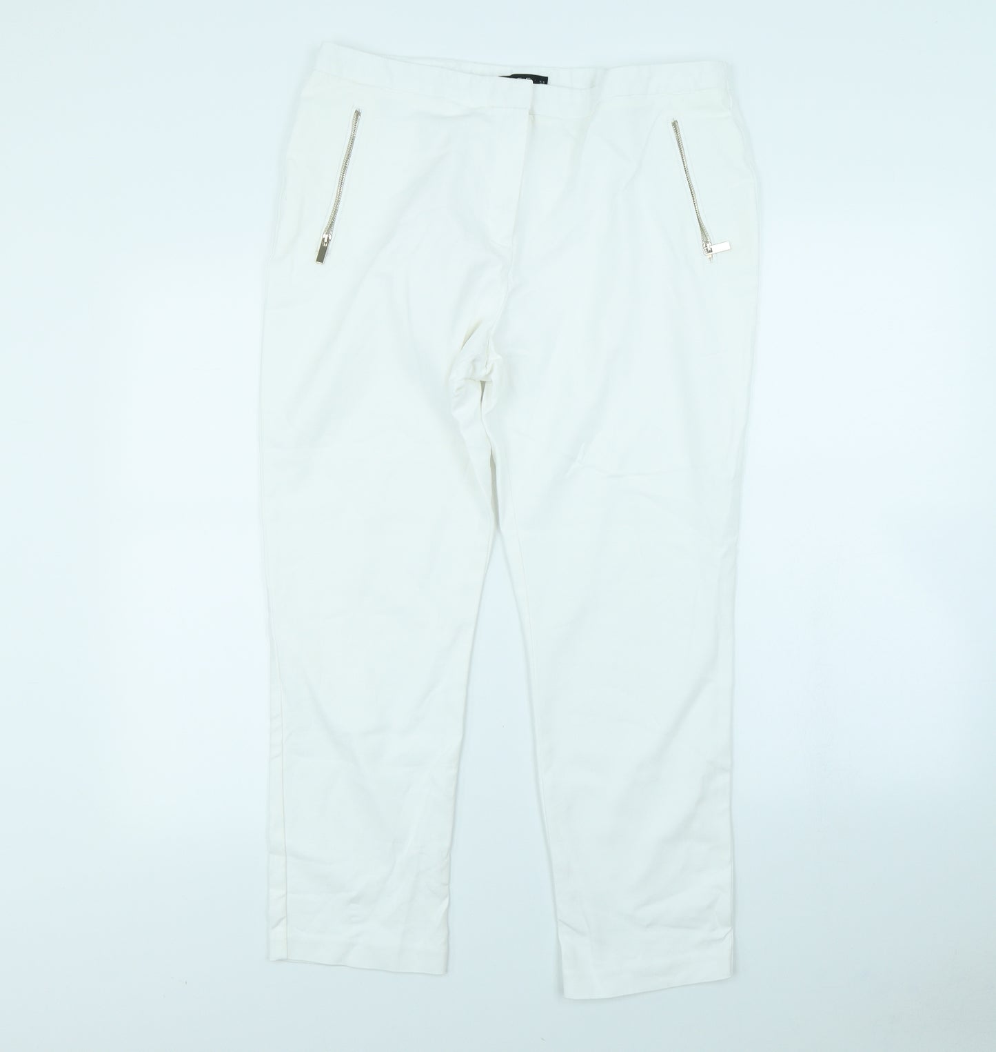 F&F Womens White   Straight Jeans Size 16 L29 in