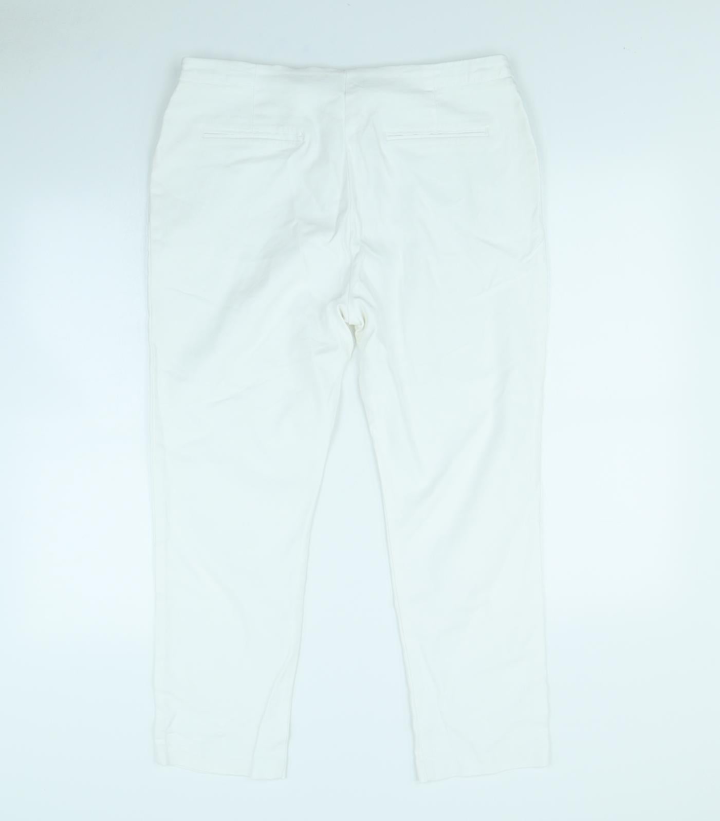 F&F Womens White   Straight Jeans Size 16 L29 in