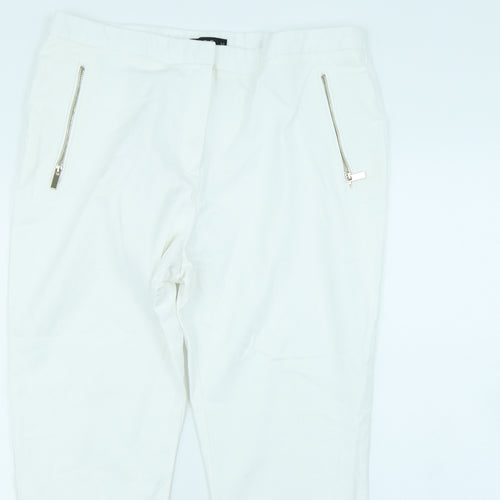 F&F Womens White   Straight Jeans Size 16 L29 in