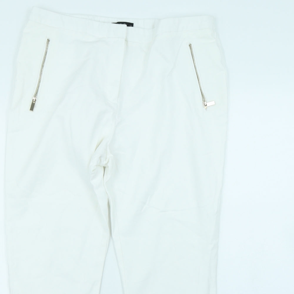 F&F Womens White   Straight Jeans Size 16 L29 in