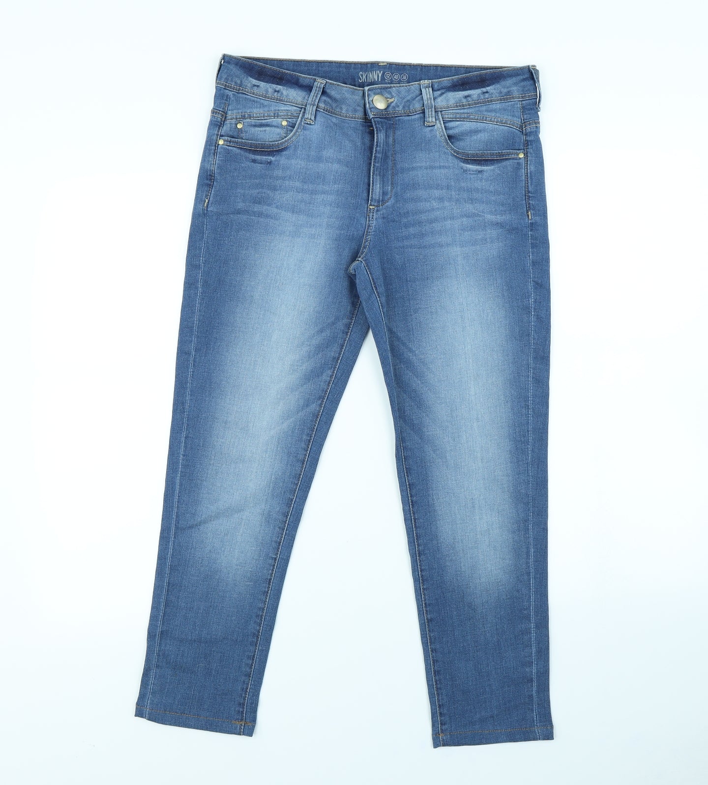 Preworn Womens Blue   Cropped Jeans Size 12 L25 in