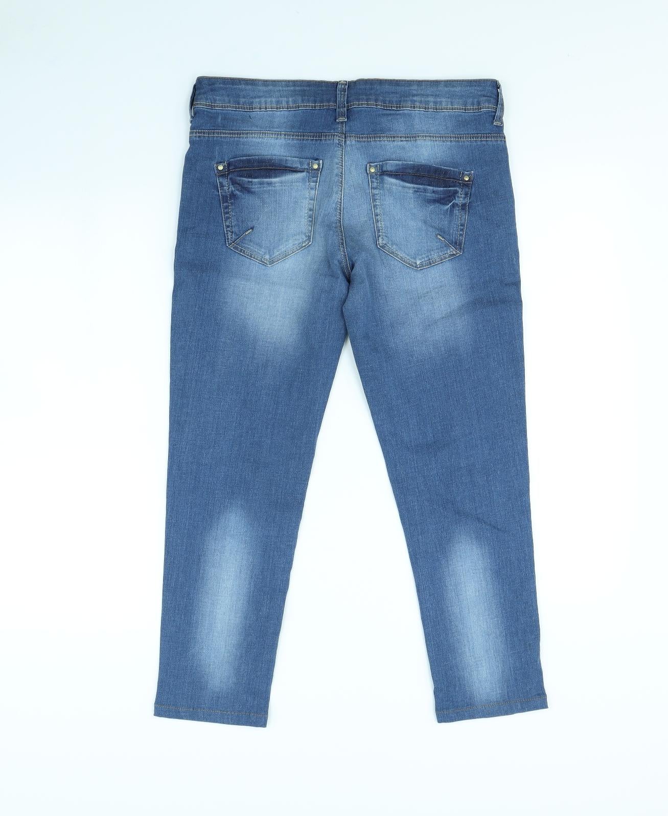 Preworn Womens Blue   Cropped Jeans Size 12 L25 in