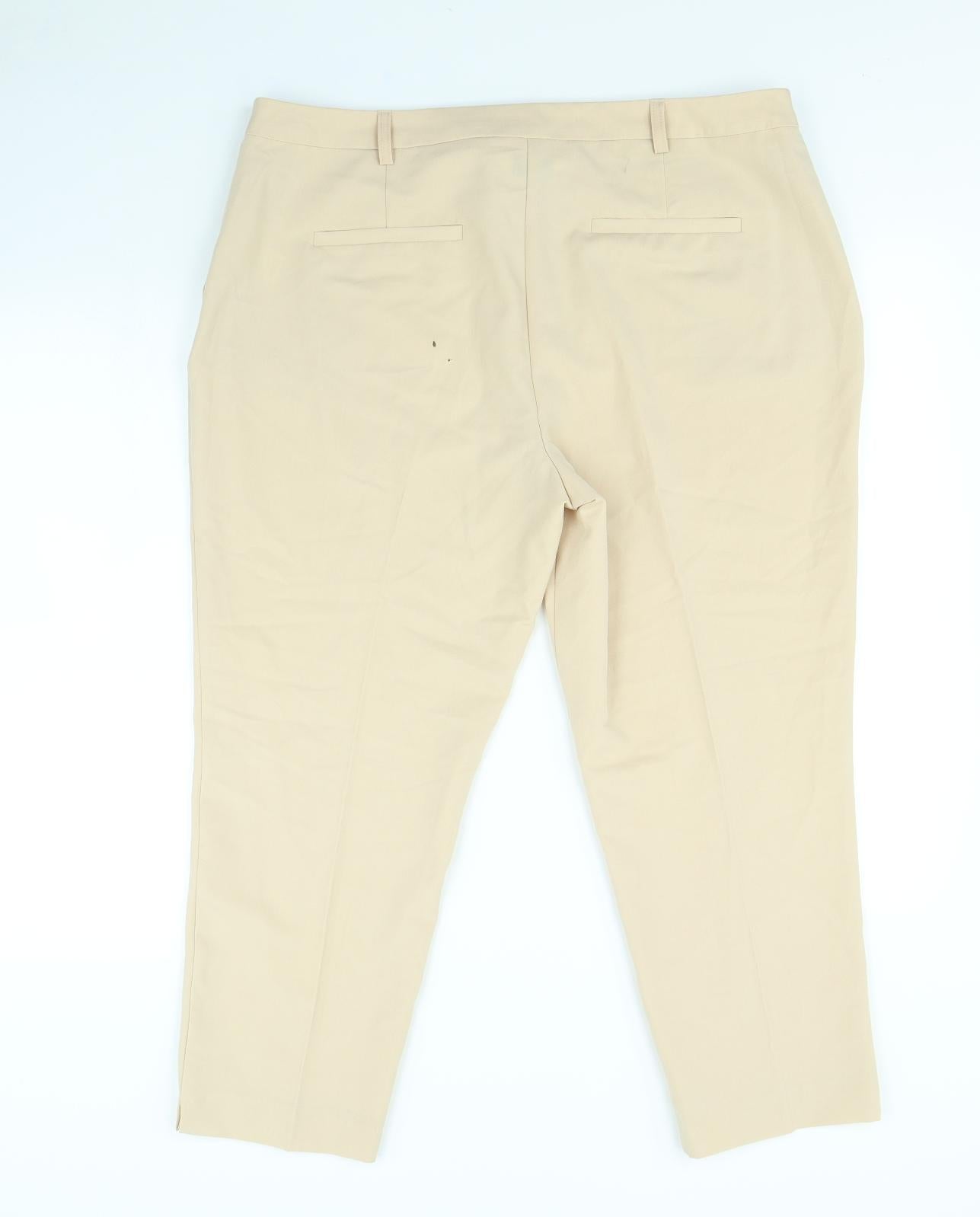 Dorothy Perkins Womens Beige   Dress Pants Trousers Size 16 L24 in