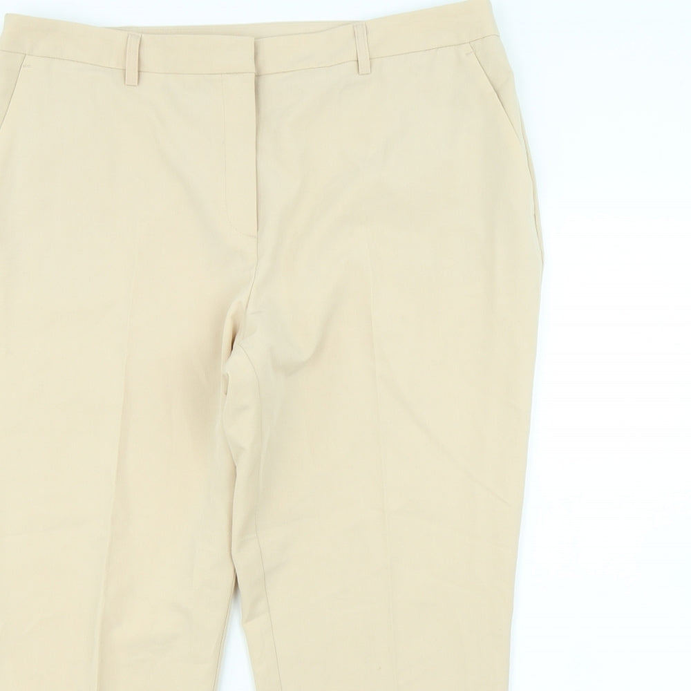 Dorothy Perkins Womens Beige   Dress Pants Trousers Size 16 L24 in