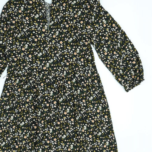 Primark Womens Black Floral  Mini  Size 4