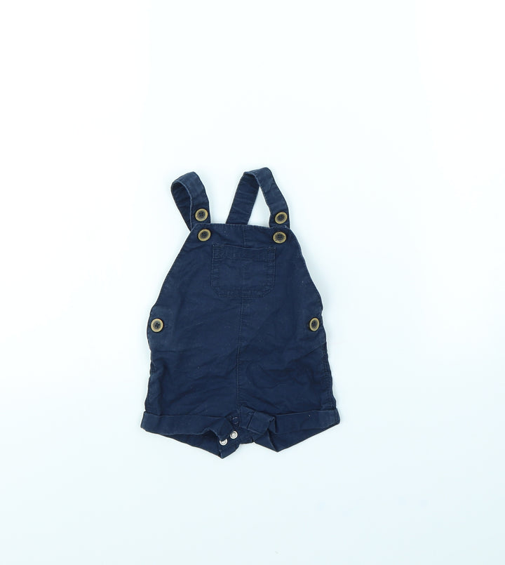 F&F Girls Blue Dungaree One-Piece Size 0-3 Months