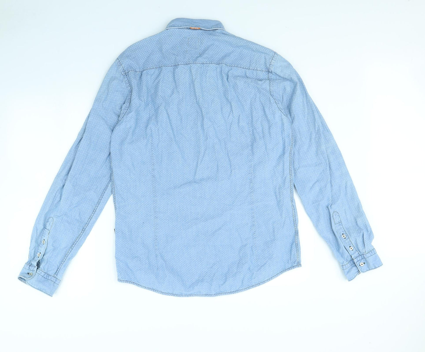 HUGO BOSS Mens Blue    Dress Shirt Size L