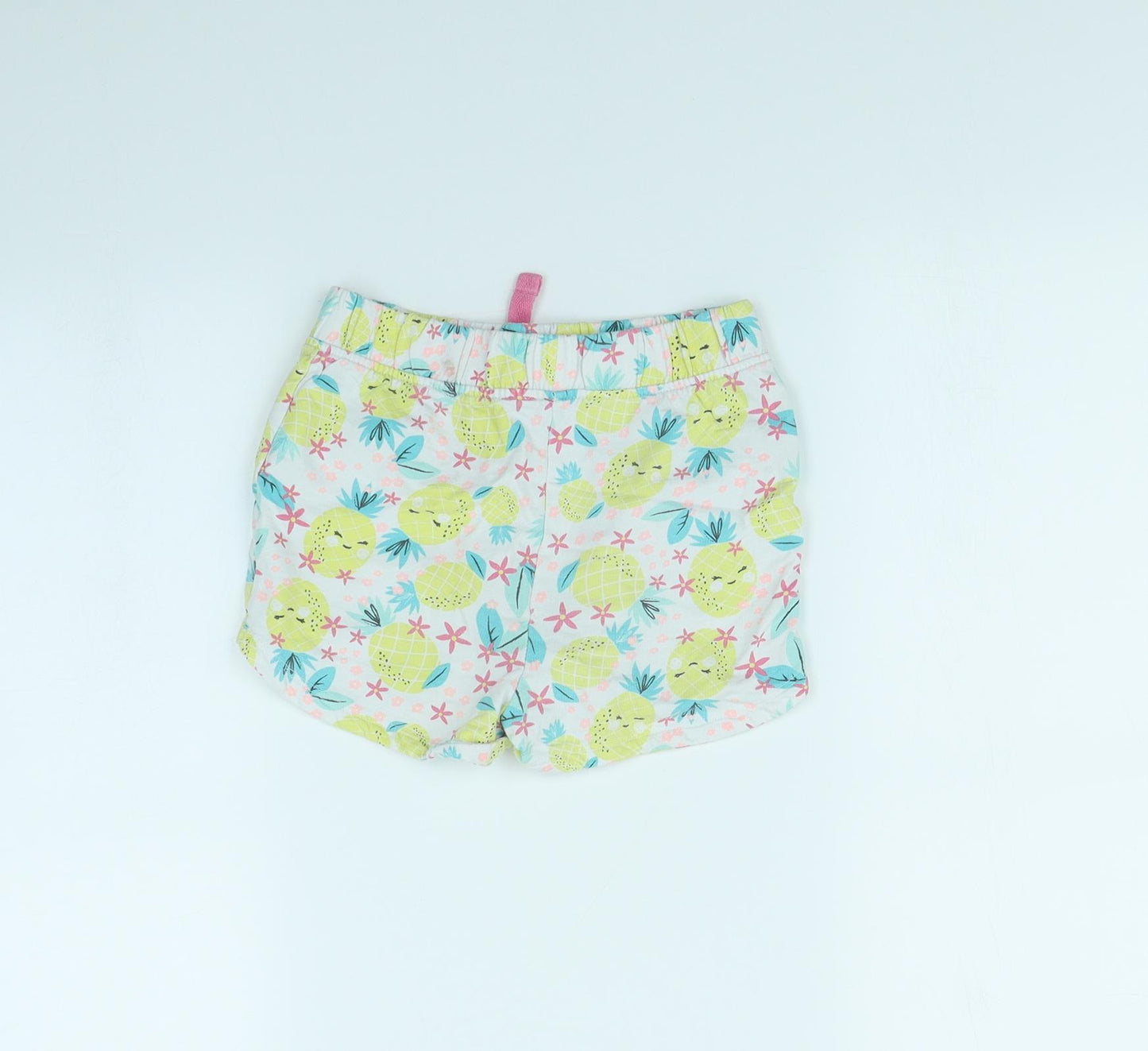 M&Co Girls White Spotted  Cut-Off Shorts Size 7 Years