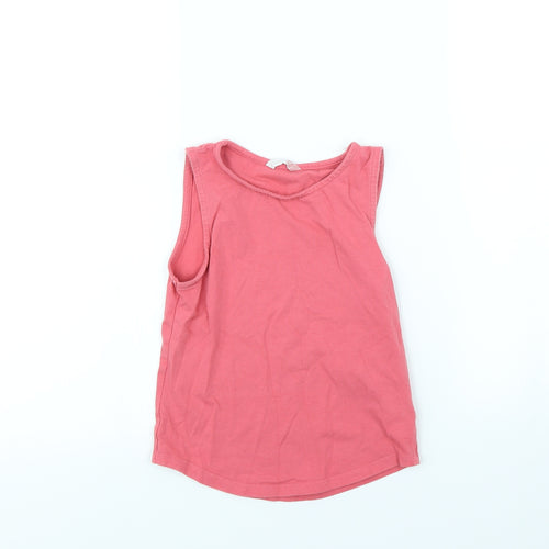John Lewis Girls Pink   Basic Tank Size 7 Years