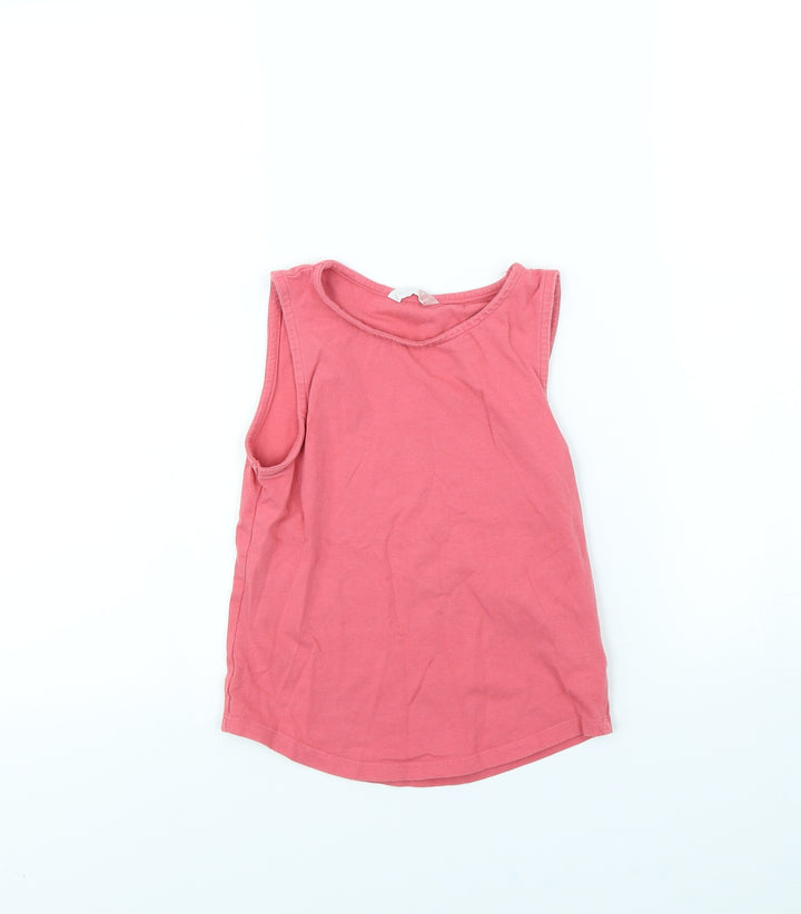 John Lewis Girls Pink   Basic Tank Size 7 Years