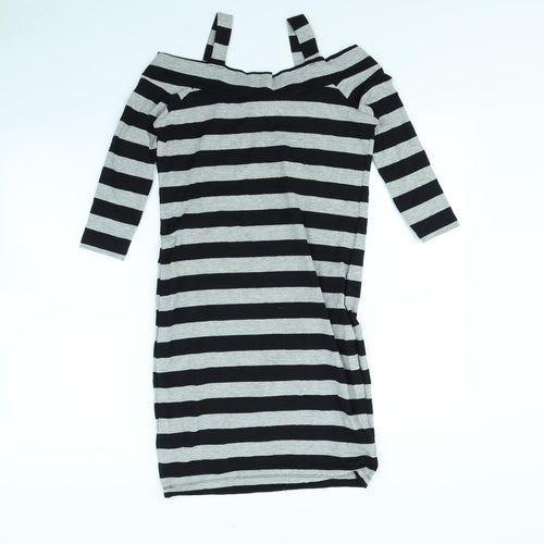 Atmosphere Womens Grey Striped  Mini  Size 10