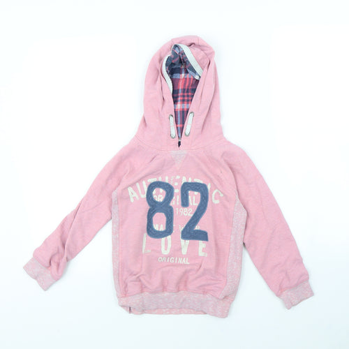 NEXT Girls Pink  Rayon Pullover Hoodie Size 6 Years