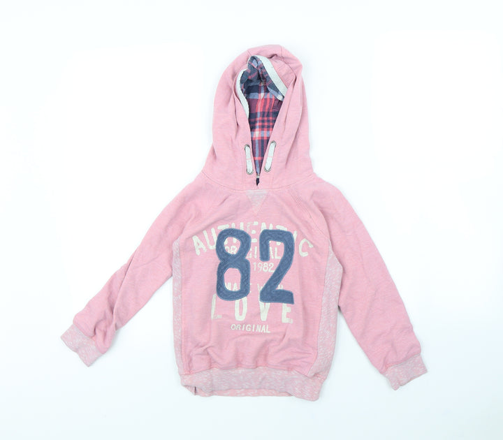 NEXT Girls Pink  Rayon Pullover Hoodie Size 6 Years