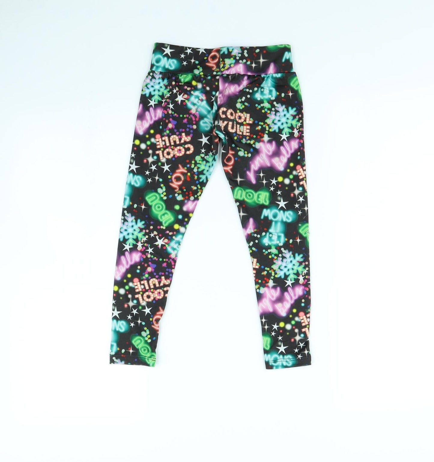 TU Girls Black Spotted Ramie Cropped Trousers Size 5 Years