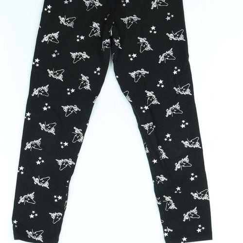 Nutmeg Girls Black Spotted  Capri Trousers Size 8 Years
