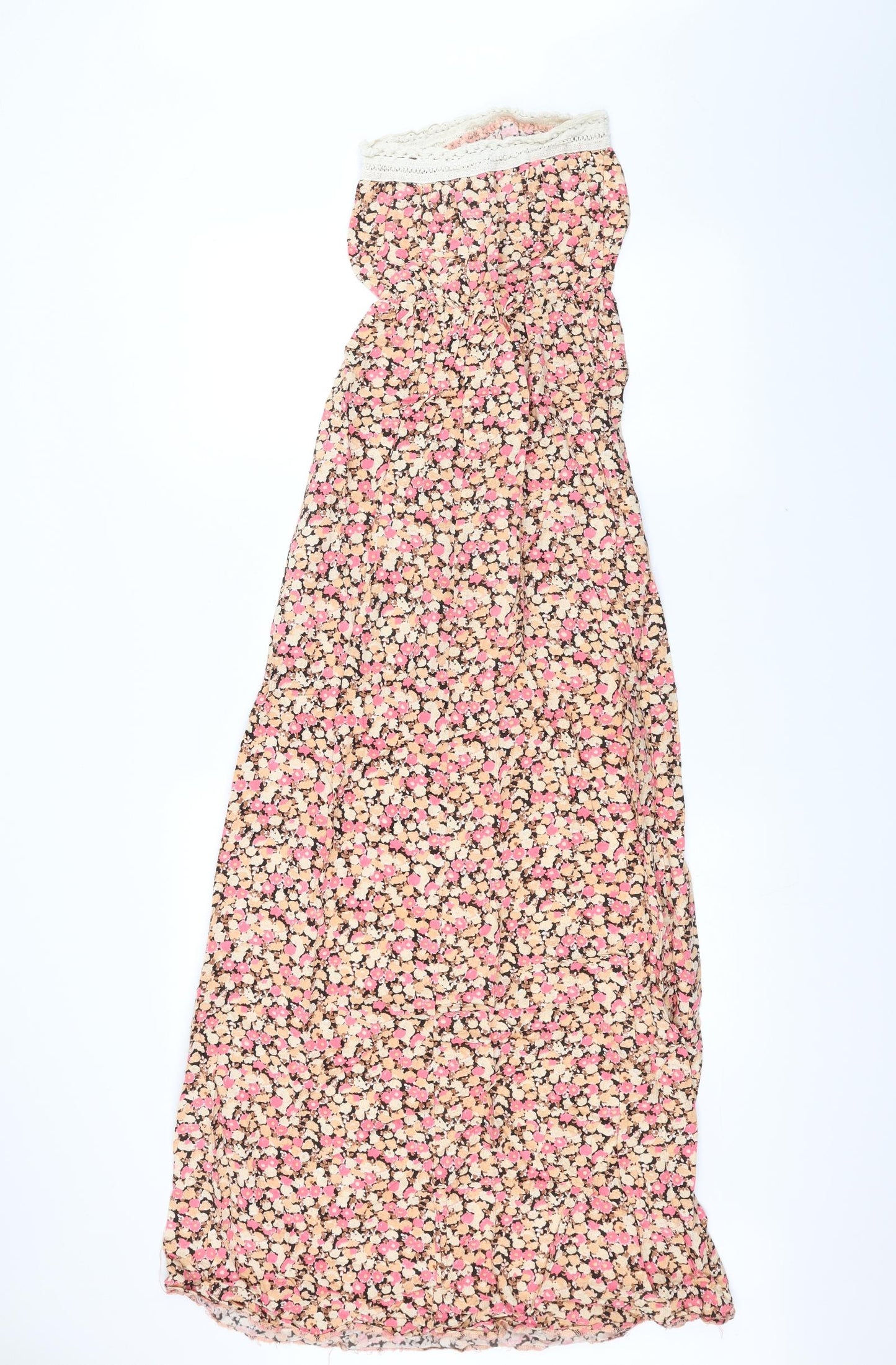 New Look Womens Pink Floral  A-Line  Size 6