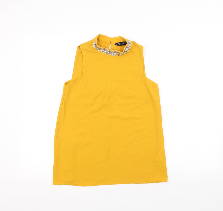Dorothy Perkins Womens Yellow Basic T-Shirt Size 6