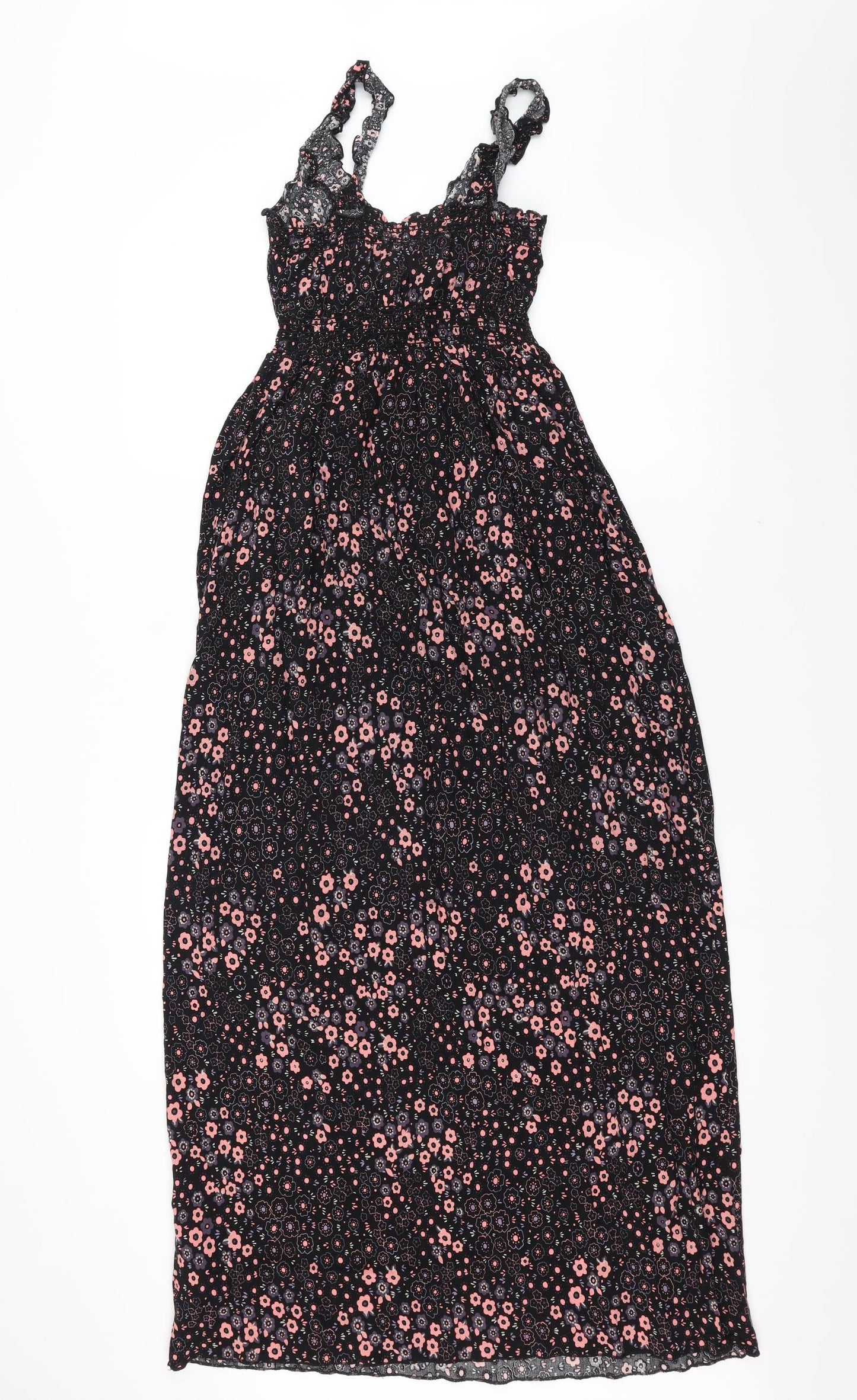 Apricot Womens Black Floral  A-Line  Size 8