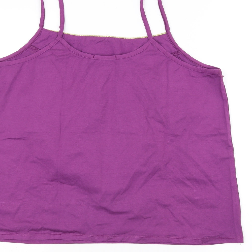 George Womens Purple   Cropped T-Shirt Size 20