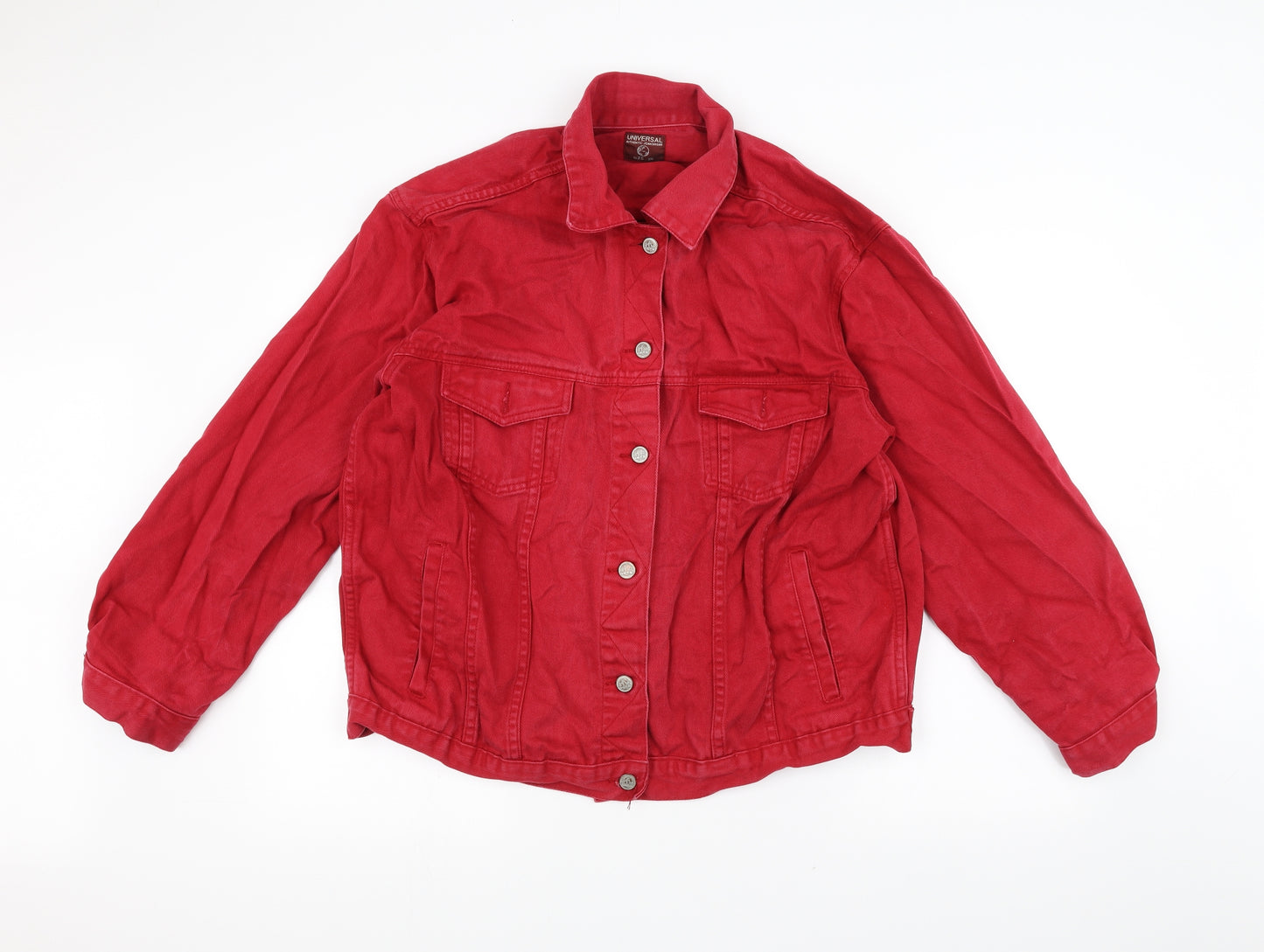 Universal Womens Red  Denim Jacket  Size 20