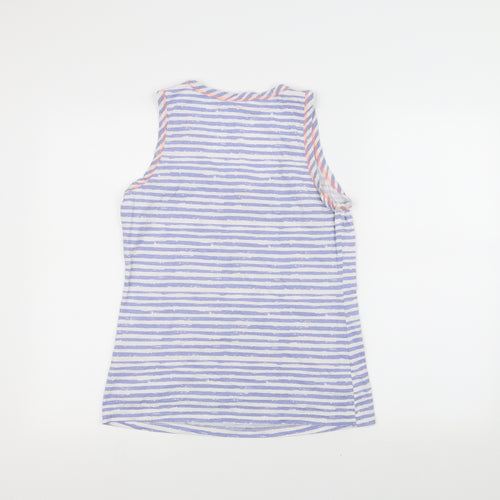 Disney Womens Blue Striped  Basic Tank Size 8
