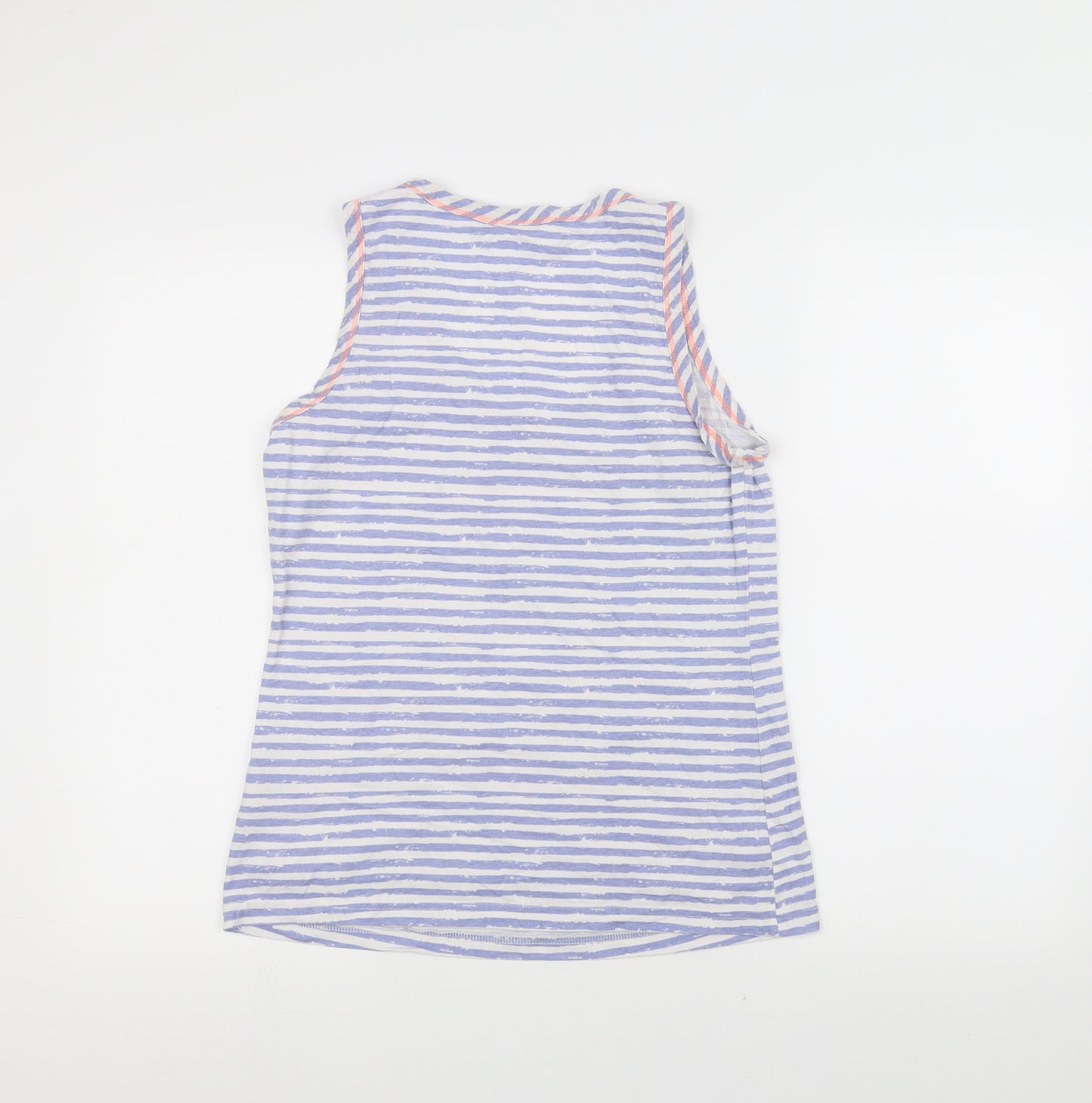 Disney Womens Blue Striped  Basic Tank Size 8