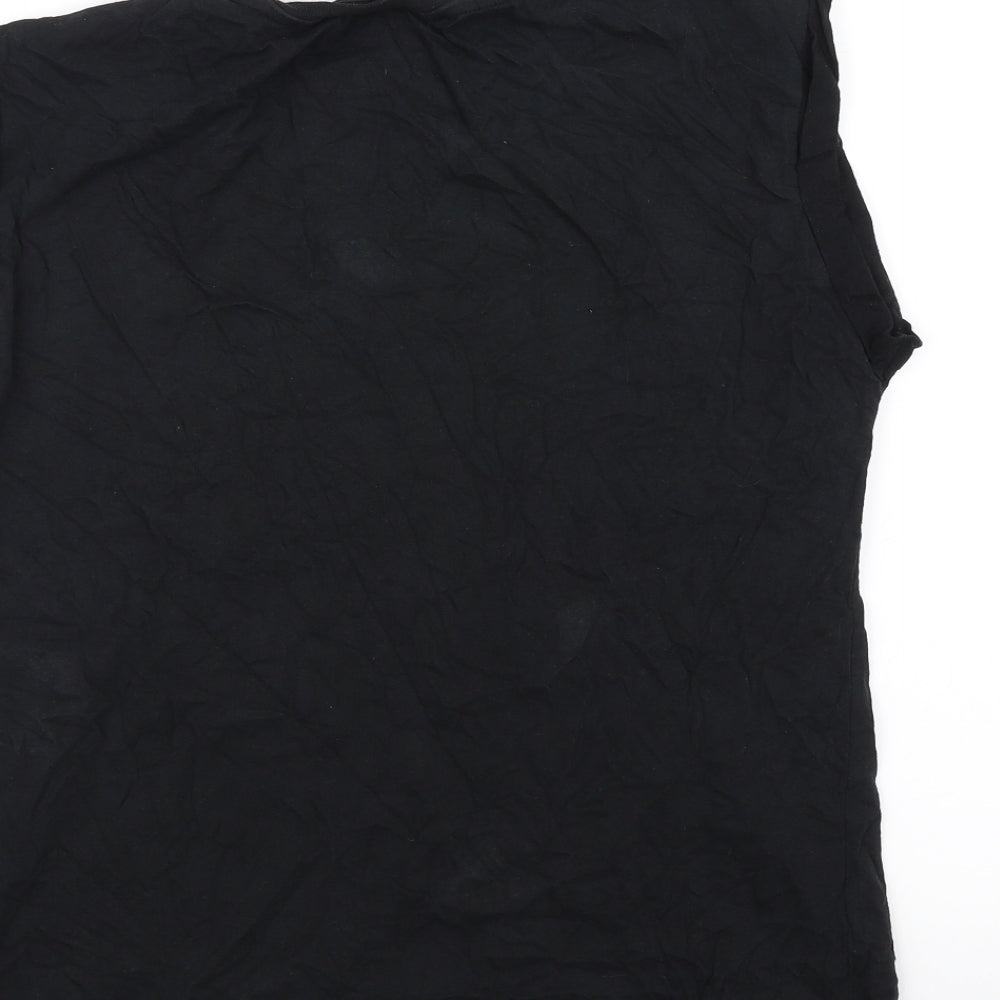 Atmosphere Womens Black   Basic T-Shirt Size 12  - Emoji