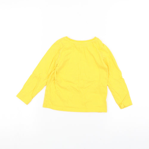 George Girls Yellow   Basic T-Shirt Size 2-3 Years  - Pudsey Bear
