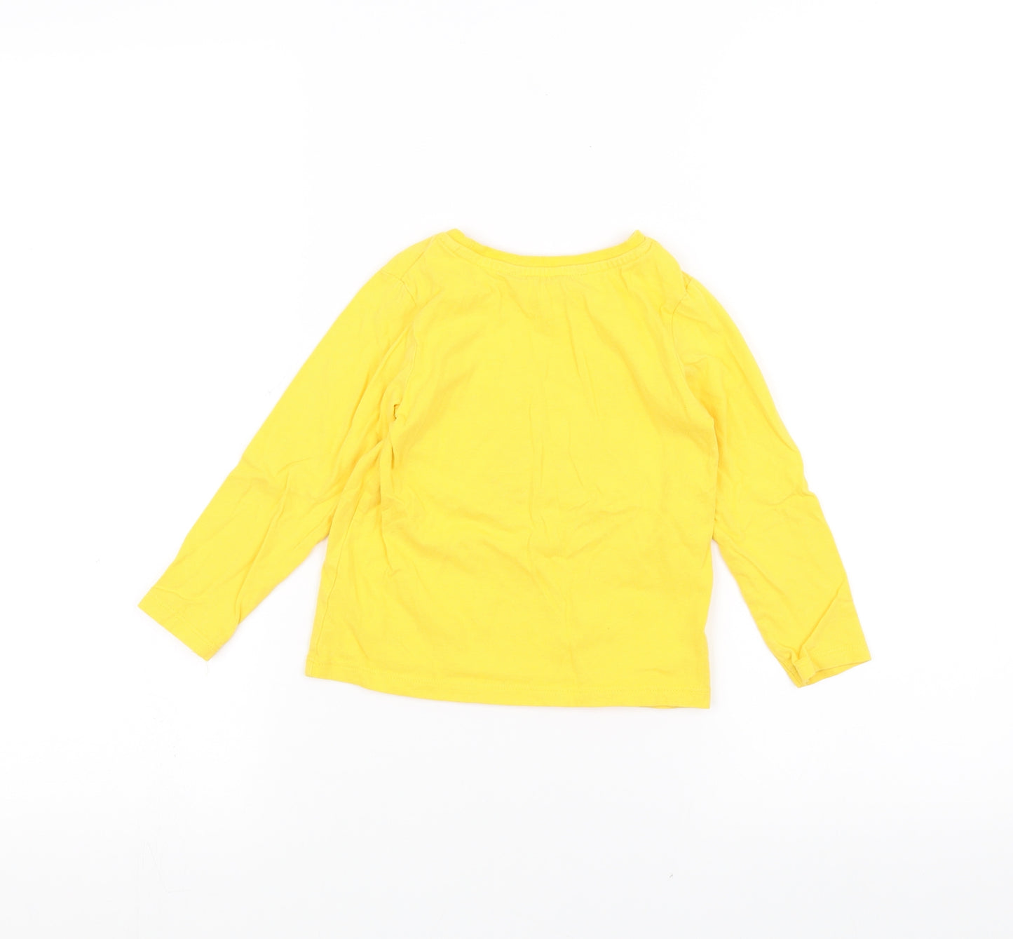 George Girls Yellow   Basic T-Shirt Size 2-3 Years  - Pudsey Bear
