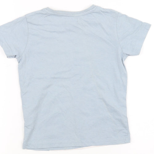 lily&dan Girls Blue   Basic T-Shirt Size 5-6 Years