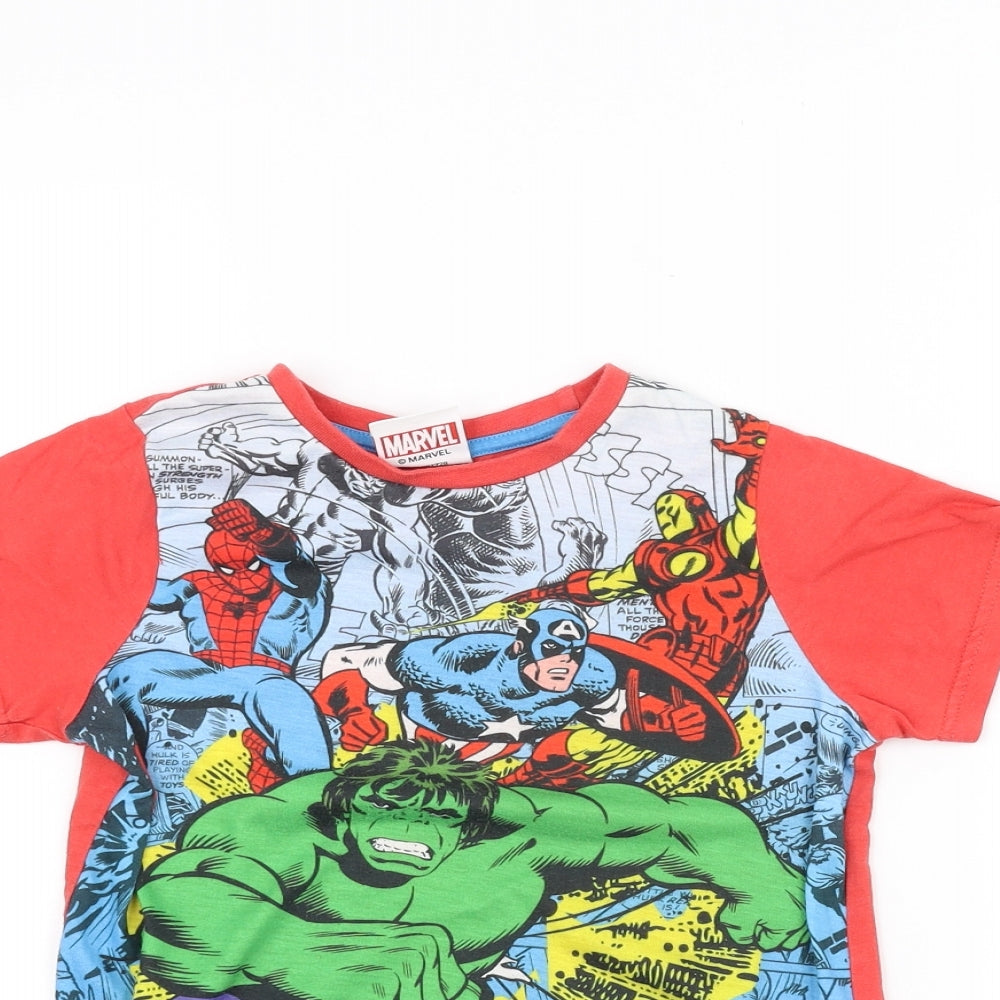 Lily & Dan Boys Red   Basic T-Shirt Size 5-6 Years