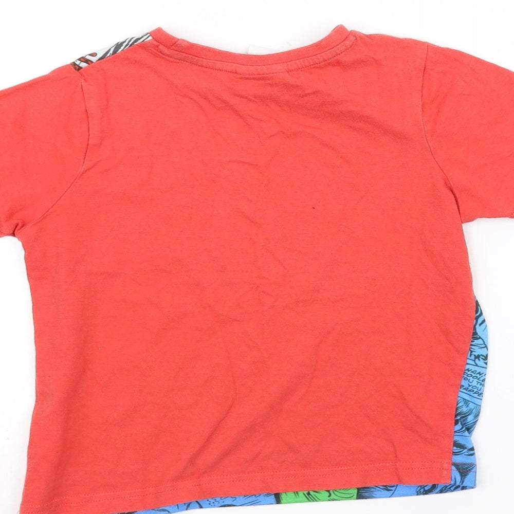 Lily & Dan Boys Red   Basic T-Shirt Size 5-6 Years