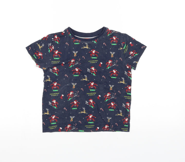 Primark Boys Blue Basic T-Shirt Size 5-6 Years