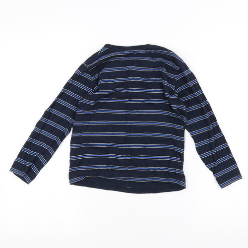 Primark Boys Blue Striped  Basic T-Shirt Size 5-6 Years