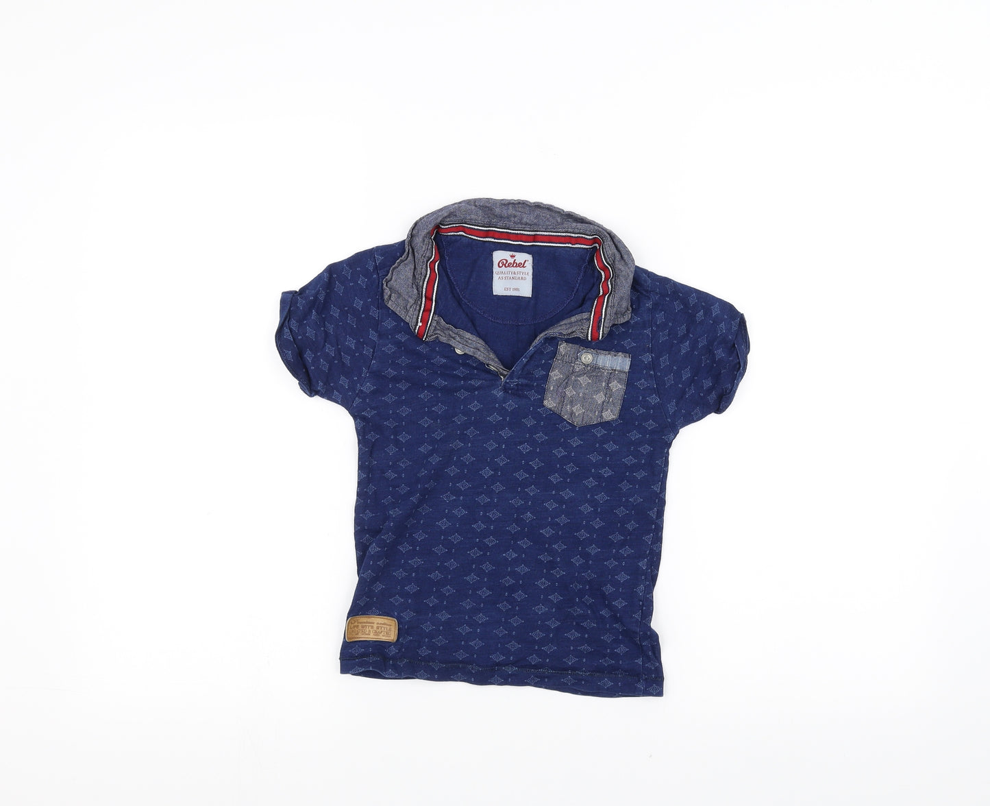 Rebel Boys Blue   Basic Polo Size 5-6 Years
