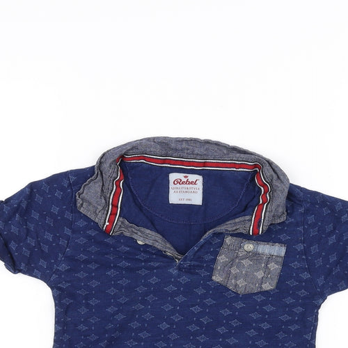 Rebel Boys Blue   Basic Polo Size 5-6 Years