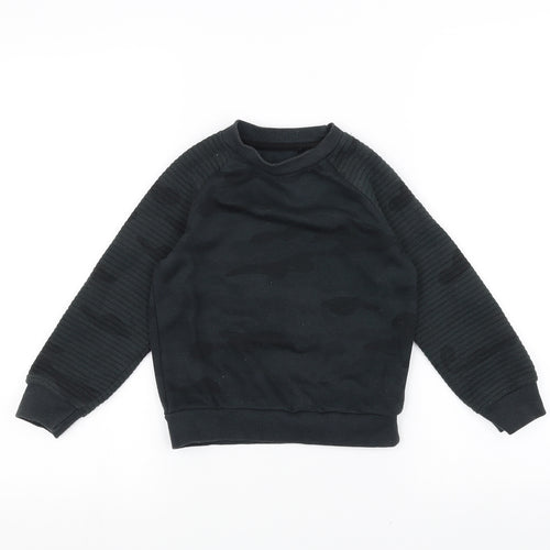 Primark Boys Green Camouflage  Pullover Jumper Size 5-6 Years