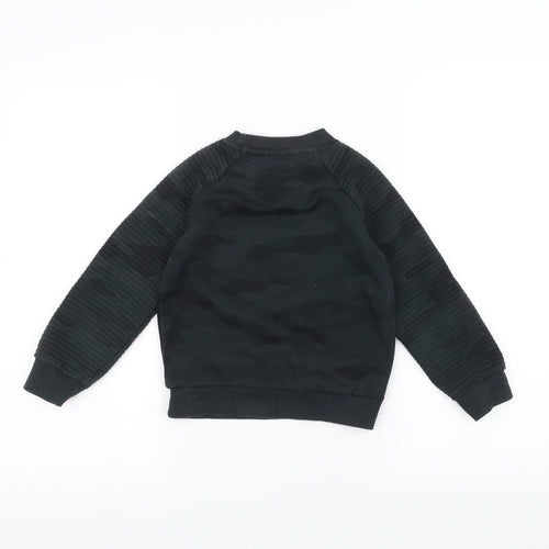 Primark Boys Green Camouflage  Pullover Jumper Size 5-6 Years