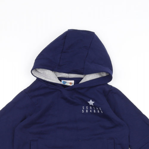 Hullabaloo Boys Blue   Pullover Hoodie Size 5-6 Years