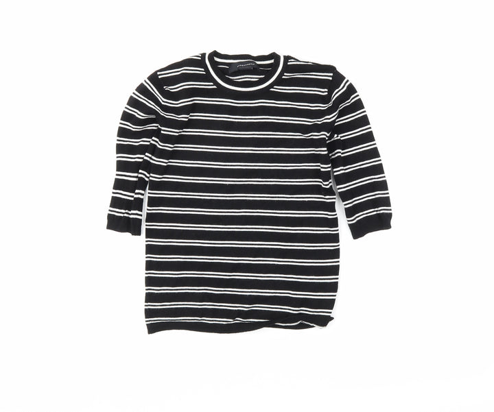 Atmosphere Womens Black Striped Tunic T-Shirt Size 6