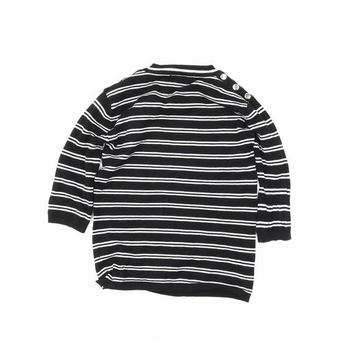 Atmosphere Womens Black Striped  Tunic T-Shirt Size 6