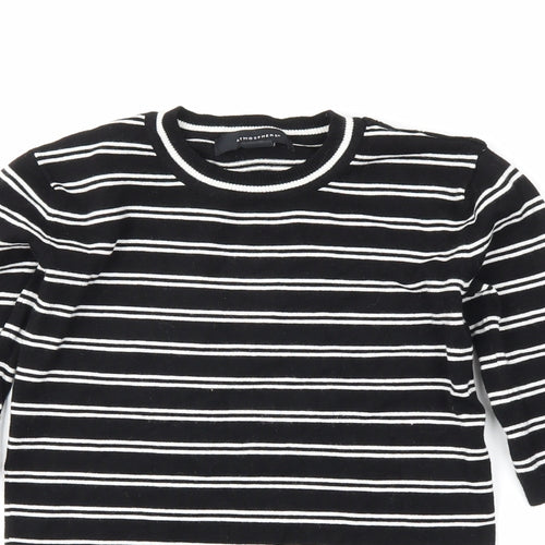 Atmosphere Womens Black Striped  Tunic T-Shirt Size 6
