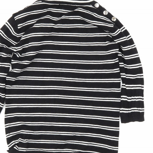 Atmosphere Womens Black Striped  Tunic T-Shirt Size 6