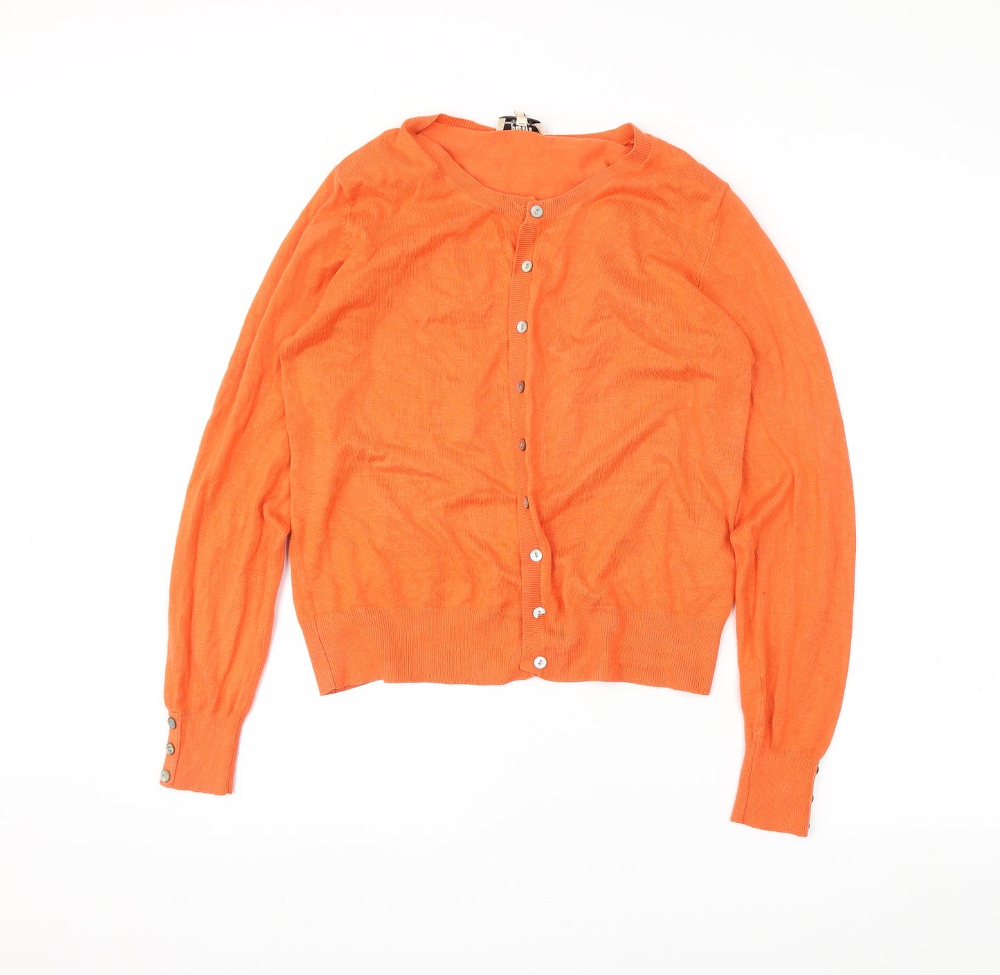 Papaya Womens Orange   Cardigan Jumper Size 14