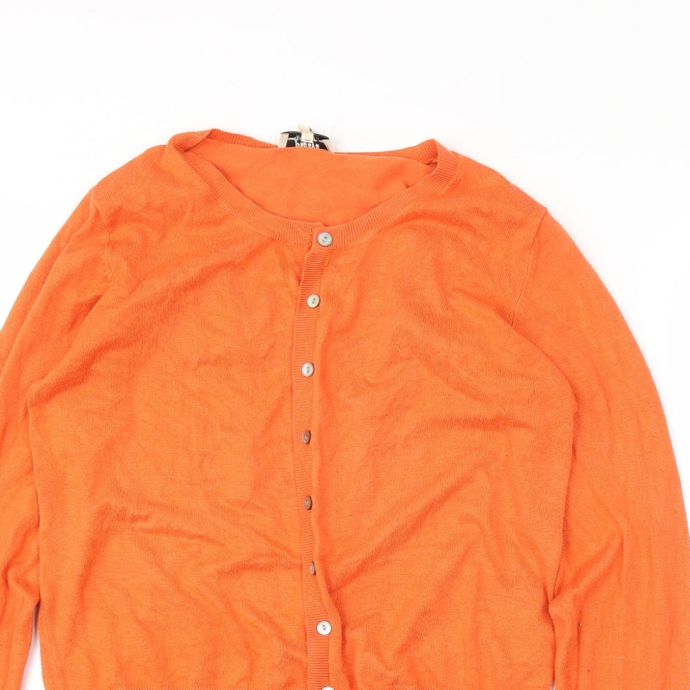 Papaya Womens Orange   Cardigan Jumper Size 14