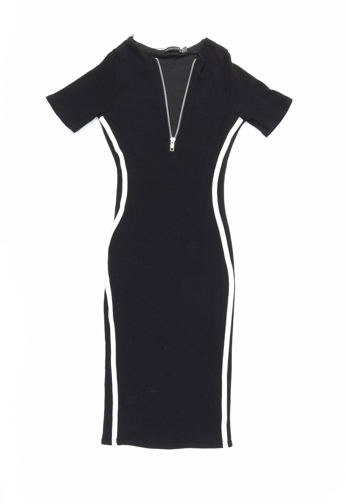PRETTYLITTLETHING Womens Black   T-Shirt Dress  Size 6