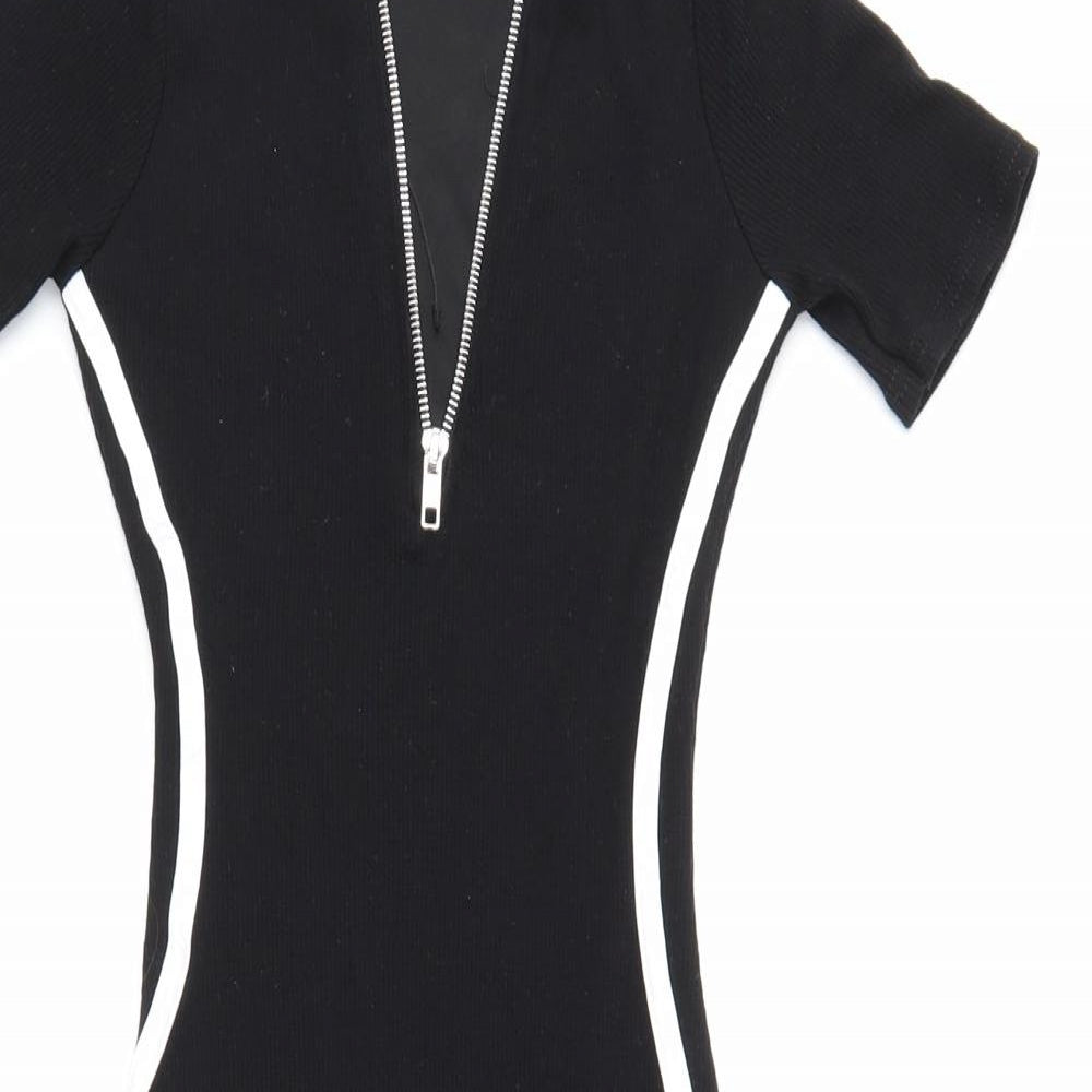 PRETTYLITTLETHING Womens Black   T-Shirt Dress  Size 6